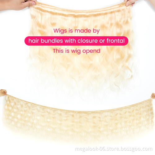 613 Blonde Human Hair Weave,Sew In Human Hair Extensions Blonde